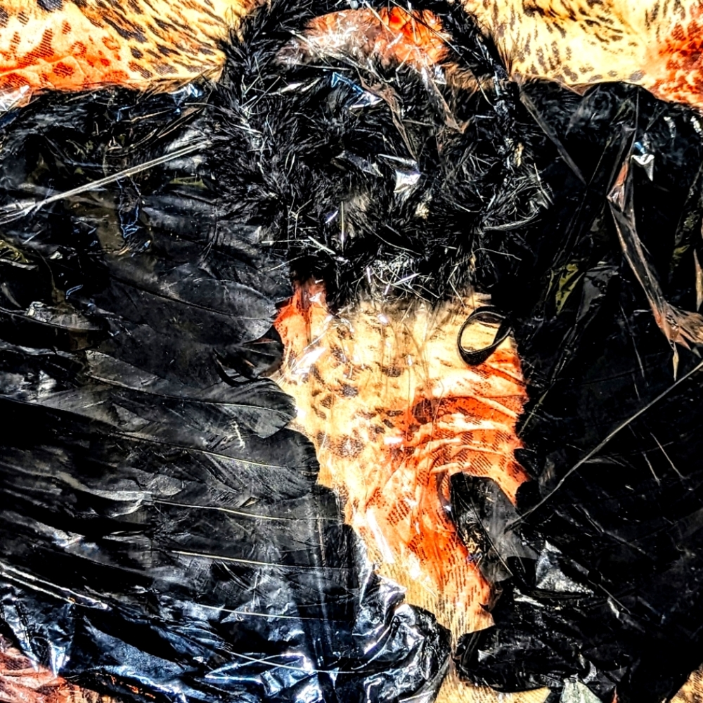 Large Black Feather Angel Wings and Black Halo. Brand New with tag and plastic.